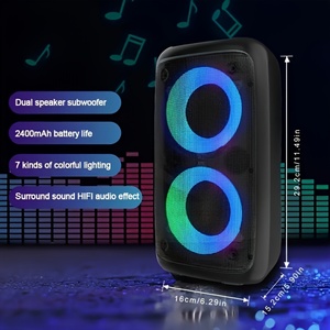 Xách Tay Chuyên Nghiệp Karaoke Thiết Kế Màu Xanh Răng Loa Không Dây Chất Lượng Cao Hộp Âm Thanh Màu Xanh Răng Loa Thông Minh Với Miễn Phí Mic - Product Image 4