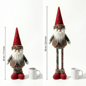 Venta al por mayor <span class=keywords><strong>de</strong></span> fábrica: Muñeco <span class=keywords><strong>de</strong></span> peluche telescópico <span class=keywords><strong>de</strong></span> <span class=keywords><strong>Navidad</strong></span> con piernas retráctiles, sombrero alto, Papá Noel, muñeco <span class=keywords><strong>de</strong></span> nieve, reno, figura decorativa para festividades 2026 - Product Image 4