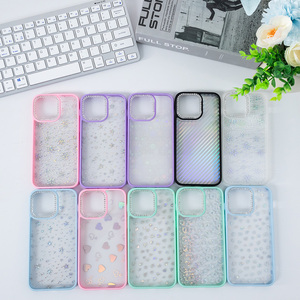 Sang Trọng Đèn Flash Kim Cương Khung Bling Long Lanh Trong Suốt Rõ Ràng <span class=keywords><strong>TPU</strong></span> PC Trường Hợp Điện Thoại Chống Sốc Bao Gồm Cho <span class=keywords><strong>Iphone</strong></span> 17 16 15 14 Pro Max - Product Image 6