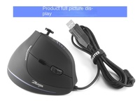 ZELOTES Mouse game C-18 vertikal RGB, Mouse game berkabel ergonomis dengan Joystick dapat diprogram USB 11 tombol Laptop/Desktop pemain game tangan kanan