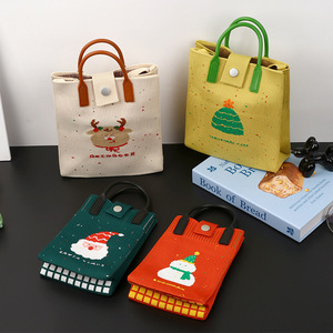 กระเป๋าแฟชั่นถักโครเชต์สำหรับผู้หญิงกระเป๋าใส่โทรศัพท์มือถือขนาดเล็กกระเป๋าเงินแฟชั่นสะพายข้างสำหรับปาร์ตี้คริสต์มาส - Product Image 4