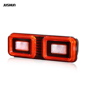 ไฟท้าย LED สำหรับรถแลนด์โรเวอร์ ดีเฟนเดอร์ ยี่ห้อ Jushun สีแดงรมดำ 12V แบบติดตั้งเพิ่มเติม พร้อมไฟถอยหลัง - Product Image 4
