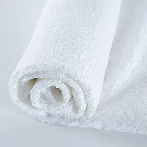 Laço de tule bordado francesa personalizado, vestido para senhoras roupas de festa branco 3mm tecido brilhante