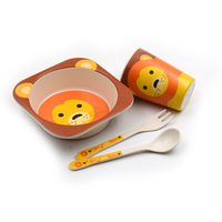 Ensemble de vaisselle pour enfants personnalisé, assiettes écologiques, bols, ensembles de vaisselle pour enfants, assiettes en fibre de bambou résistantes au micro-ondes, ensembles de vaisselle pour bébés