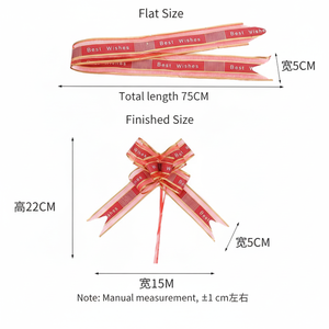 Fiocchi a Strappo per Regali di Natale, Ecologici in Plastica, Rossi, Rosa, Blu, Nastri per Confezioni Regalo - Product Image 6