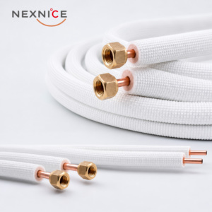 Kit de tuyauterie CVC : Paire de tubes en cuivre isolés jumeaux 3M-30M pour climatiseur split - Product Image 6
