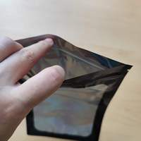 Sacs refermables holographiques en gros, pochettes d'emballage en plastique avec fenêtre transparente pour bijoux, cadeaux et accessoires
