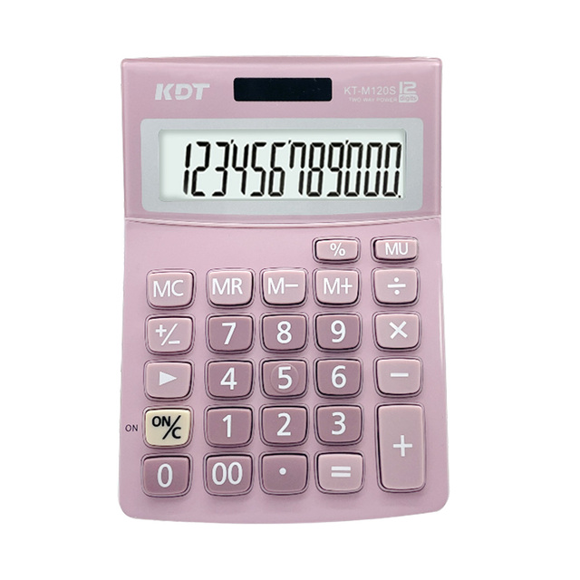 Colorful Calculator Standard Function Desktop12 Digit Large LCD Display and Sensitive Button Solar Battery Dual Power Office