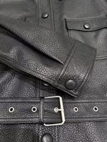 Blouson en cuir de mouton pour femme, coupe ceinturée, poches poitrine, simple boutonnage, coupe-vent et imperméable, idéal pour la moto - Collection Factory Outlet