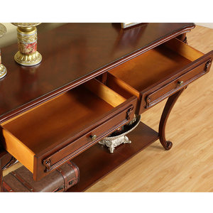 <span class=keywords><strong>Mobile</strong></span> Contenitore <span class=keywords><strong>Classico</strong></span> in Legno Massello Stile Antico Americano Retrò con 2 Cassetti per Ingresso e Soggiorno - Product Image 4