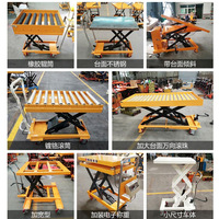 Chariot élévateur hydraulique manuel 500 kg, plateforme élévatrice à ciseaux avec roues, équipement de manutention pour entrepôt