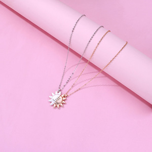 Collier pendentif magnétique pour la saint-valentin, pendentif de soleil, bijoux assortis pour les amoureux - Product Image 6