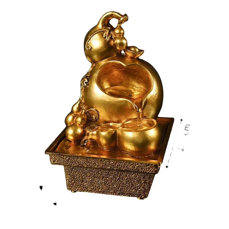 Chinese Style Office Feng Shui Ball Round Living Room Flowing Water Decoration cucurbit Money Home Ornaments