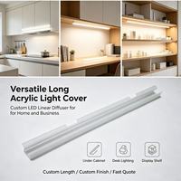 Diffuseur en acrylique blanc laiteux long pour éclairage linéaire LED, abat-jour en plastique acrylique pour éclairage décoratif intérieur