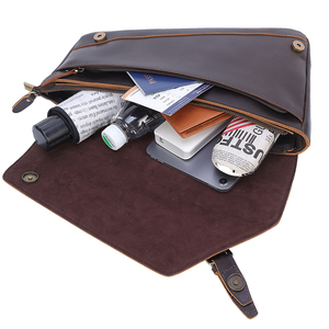 <span class=keywords><strong>Bolso</strong></span> <span class=keywords><strong>Bandolera</strong></span> Vintage de Gran Capacidad de <span class=keywords><strong>Piel</strong></span> de Vaca Genuina Crazy Horse para <span class=keywords><strong>Hombre</strong></span> <span class=keywords><strong>Bolso</strong></span> de Pecho para Motociclista - Product Image 3
