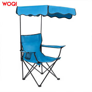 Silla de Camping Plegable Woqi Azul Cielo con Toldo, Silla de Playa Portátil, Duradera y Ligera - Product Image 1