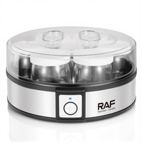 Yaourtière RAF American Standard 20W avec contrôle de température, 7 pots en verre, yaourtière domestique avec chauffage PTC