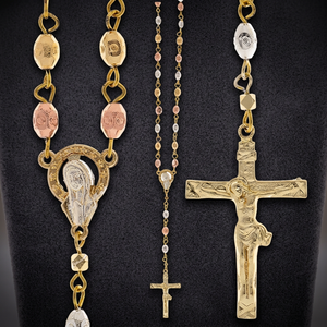 Collares de Rosario, Joyería, Collares de Cuentas, Rosario Católico, Collar de Cuentas de Rosario, Rosario de Oración Cristiana, Collares de Cruz con Cuentas, Joyería - Product Image 1