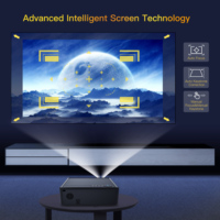 Projecteurs portables X7 à mise au point automatique, 600 ANSI lumens, intelligents, Bluetooth intégré, application 4K, fournitures d'usine