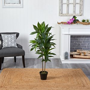 Dracaena Marginata-Plante en Soie Verte de 48 Pouces Presque Naturelle, Matériel Véritable, pour Bureau ou Maison, Jardin, PET, de Haute Qualité - Product Image 3