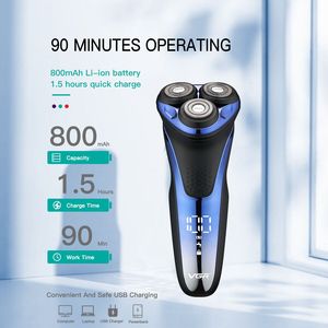 VGR V-306 3D galleggiante rotante famiglia lavabile impermeabile IPX7 mens ricaricabile elettrico barba rasoio rasoio per gli uomini - Product Image 6