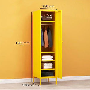 <span class=keywords><strong>Casier</strong></span> en acier à porte simple avec pieds de support Armoire de rangement en métal pour bureau auberge école maison cuisine salon meubles - Product Image 1