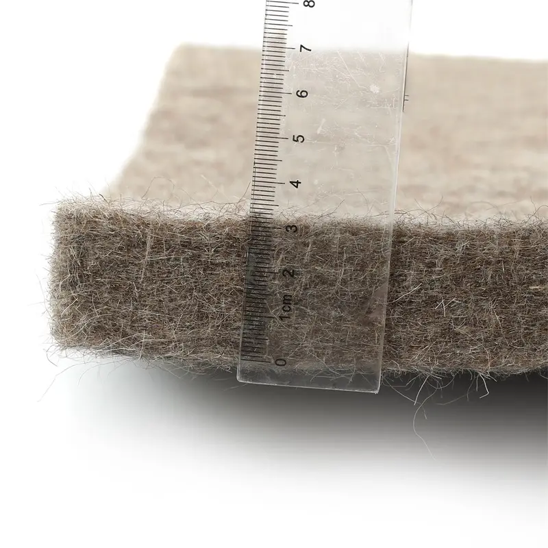 factory price eco-friendly natural color needle punched 100% wool felt for mattress