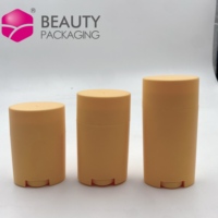Tubes ovales vides pour déodorant et baume à lèvres, surface mate, 30ml, 50ml, 75ml, noir, blanc, transparent