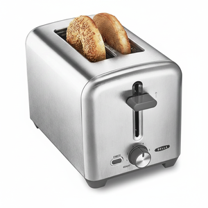 เครื่องปิ้งขนมปังสแตนเลสแบบ 2 ช่องขนาดกว้างพิเศษ พร้อมถาดรองเศษขนมปังแบบถอดได้ 6 ระดับการปิ้ง ตั้งเวลาปิดอัตโนมัติ และฟังก์ชั่นอุ่นขนมปัง - Product Image 2