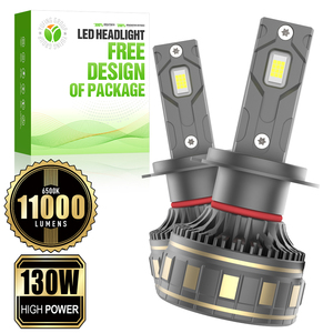 Bombilla LED H7 para Faros Delanteros, Modelo P1F de Grado Automotriz, 130W, 11000Lm, 6500K, Tendencia Global, para Negocios en Línea y <span class=keywords><strong>Dropshipping</strong></span> - Product Image 1