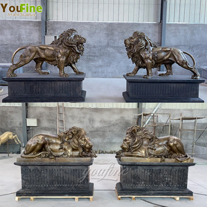 Estatuas de León Grandes de Bronce para Plaza o Jardín - Product Image 5