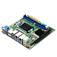Papan ITX Mini LGA 1151 H110 generasi ke-6 ke-7 murah 2 Lan 6 * Com DDR4 VGA 1 * PCIE3.0 3 * Display Mini Motherboard ITX untuk kios