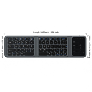 Teclado Inalámbrico Plegable Tri-Fold con Bluetooth, Silencioso, con Panel Táctil y Teclado Numérico para Laptop/Tablet - Product Image 2