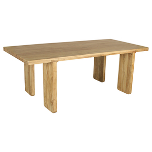 Table à manger en bois de luxe au design minimaliste pour 4 à 6 personnes, mobilier en bois naturel durable avec finition lisse - Product Image 2
