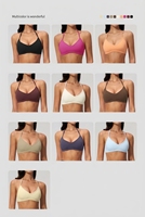 Soutien-gorge de sport personnalisé de haute qualité pour femmes, à fort impact, rembourré, col en V, séchage rapide, respirant, brossé, pour la course à pied, la remise en forme et le yoga