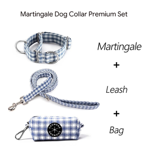 Collier Martingale pour <span class=keywords><strong>chien</strong></span> avec clip frontal, ensemble collier et laisse personnalisé, collier et laisse réglables pour chiens de petite, moyenne et grande taille - Product Image 3