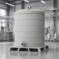 Réservoir de stockage en polypropylène, conteneur de liquides chimiques, réservoir vertical surélevé en PP pour l'eau et l'usage industriel