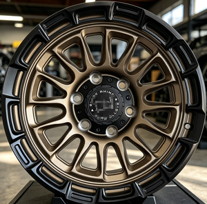 Cerchi in Lega Pressofusa 17/18 Pollici 8.5J <span class=keywords><strong>per</strong></span> Fuoristrada 4x4, ET 0/10/15/20, 5/6 Fori, Nero Opaco/Bronzo Sabbiato/Argento <span class=keywords><strong>per</strong></span> SUV e Pickup - Product Image 3