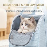 Sac de transport pour chat respirant OEM ODM avec sangle d'épaule ergonomique, sac de transport portable pour animaux de compagnie avec fenêtre en maille pour petits chats, idéal pour les voyages en extérieur