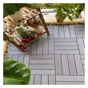 Dalles de terrasse extérieures antidérapantes SHENGCHENG, design moderne, imperméables, en composite bois-plastique, dalles de terrasse à assembler soi-même - Product Image 2