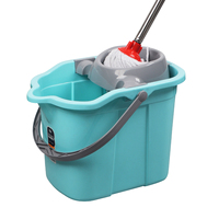 Ember Plastik Grosir untuk Mop, Ember Pembersih Lantai Komersial Tugas Berat dengan Gagang, untuk Rumah Sakit, Hotel, OEM, Grosir