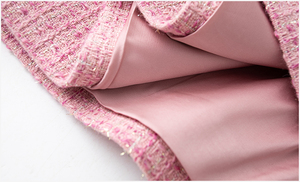 FMY Elegantes und Schlankmachendes Zweiteiler-Set, Langärmliges Rosa Oberteil, Figurbetonter Rock, Professionelles Zweiteiler-Set 68293 - Product Image 5