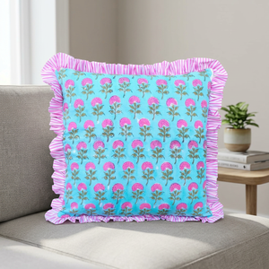 Fundas de Almohada Bohemias Hechas a Mano de Algodón, Fundas de Cojín con Estampado Indio de Lujo, Fundas Decorativas Florales Personalizables - Product Image 2