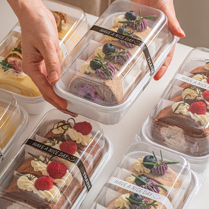 تصميم جديد احترافي مخصص مضاد للضباب صندوق لف الكعك المعجنات متجر المخابز حيوان أليف مستطيل حاوية بلاستيكية سميكة بغطاء - Product Image 1