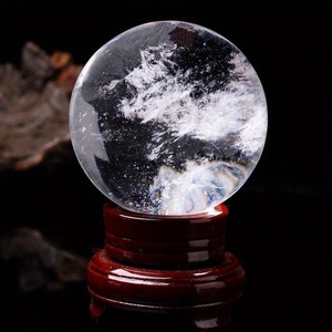 Esfera de Cuarzo Blanco Pulido al por Mayor, Bola de Cristal de Cuarzo Fundido, Piedra Curativa, Gema Artesanal para Decoración del Hogar - Product Image 1