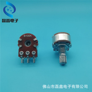 WH148 โพเทนชิโอมิเตอร์แบบคู่ 15 มม. ปุ่มปรับค่าได้ ตัวต้านทานแบบปรับได้ B50K B100K แบบหมุน - Product Image 5