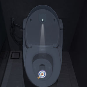 Proiezione wc luce sensore di movimento attivato luce notturna a LED con 4 modalità di proiezione modellata per l'arredamento del bagno - Product Image 6