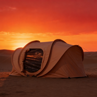 Tente Pop-Up de Style Émirati, Protection Contre le Vent, Protection UV, Installation Rapide pour Rassemblements dans le Désert/la Plage, Tissu Durable, OEM/ODM Disponible