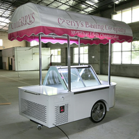 Chariot à glace italienne à température unique personnalisable, refroidissement par air, chariot à main pour sucettes glacées avec certification CE