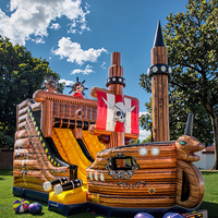 Fábrica de China PVC Inflables Para Niños Grandes Barco Pirata Castillo hinchable Fiesta Alquiler Tobogán Gonflable para niños